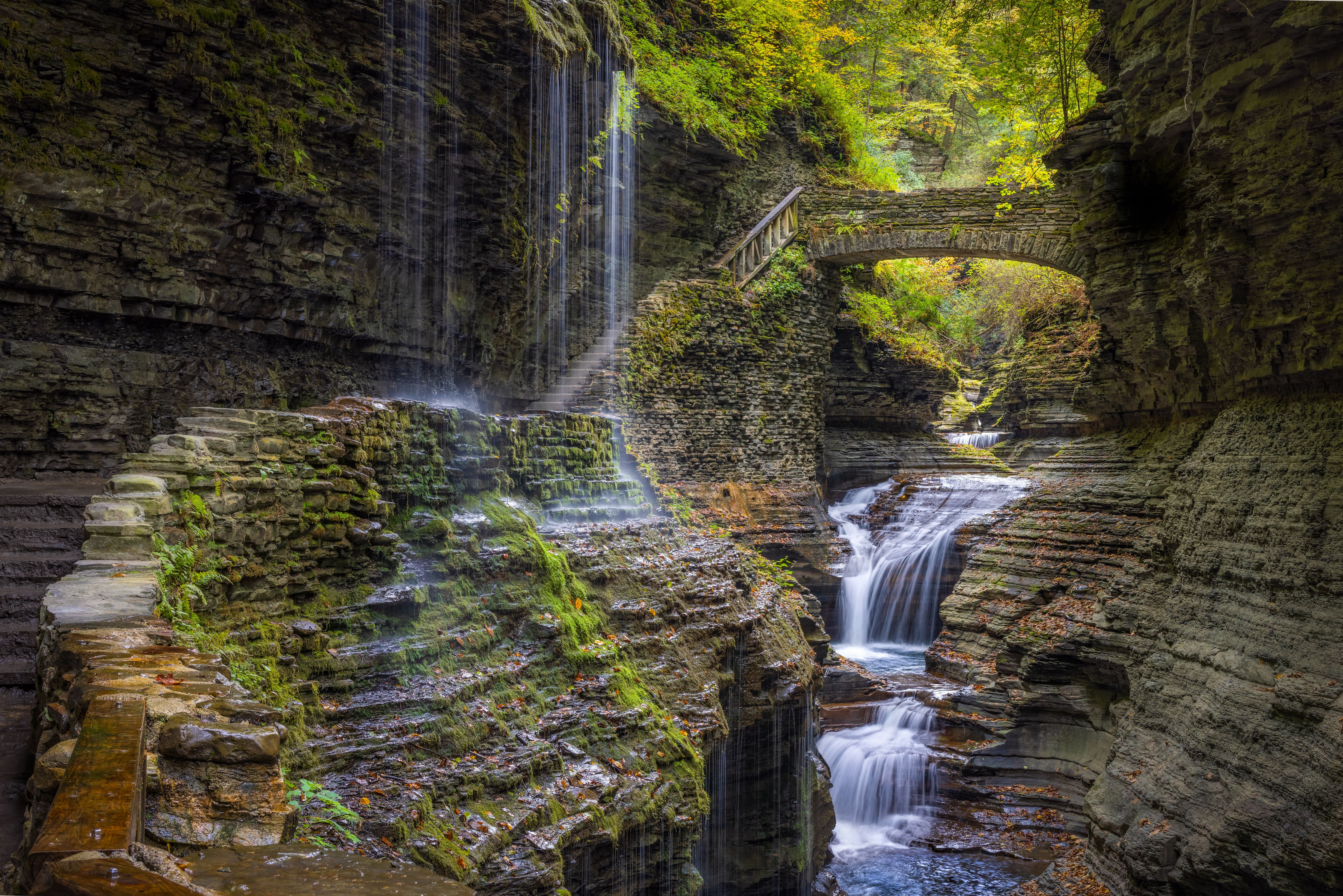 water-cascading-through-watkins-glen-state-park